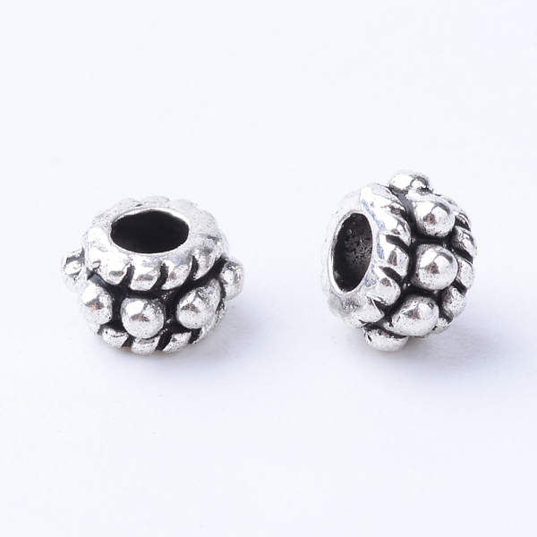 

PandaHall Tibetan Style Alloy Spacer Beads, Rondelle, Cadmium Free & Nickel Free & Lead Free, Antique Silver, 5x3mm, Hole: 2mm, about...