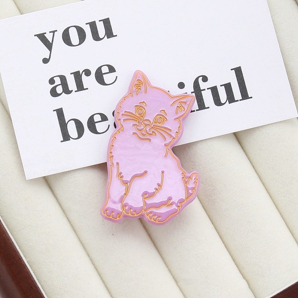 

PandaHall Cellulose Acetate(Resin) Claw Clip, Violet, 52x31x14mm Cellulose Acetate Cat Shape Purple
