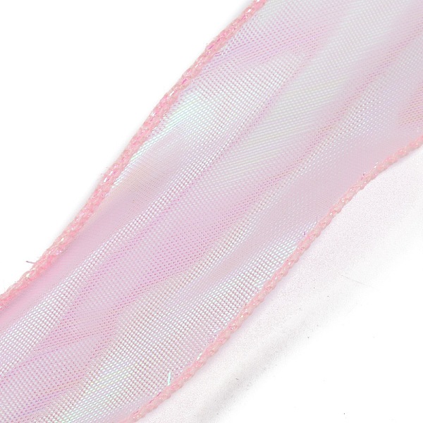 

PandaHall Flat Rainbow Color Nylon Organza Ribbon, Iridescent Ribbon for Bowknot, Flower, Gift Decoration, Pink, 1-5/8 inch(40mm), about...