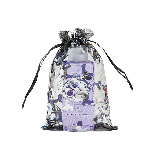 

PandaHall Halloween Theme Printed Rectangle Organza Drawstring Bags, Silver Stamping Skull Pattern, Black, 15x10cm Organza Skull Black
