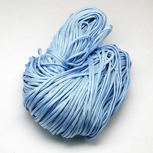 

PandaHall 7 Inner Cores Polyester & Spandex Cord Ropes, Solid Color, for Rope Bracelets Making, Light Blue, 4~5mm, about 109.36 yards...