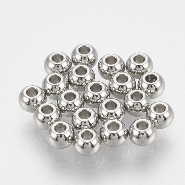 

PandaHall 201 Stainless Steel Spacer Beads, Rondelle, Stainless Steel Color, 3x2mm, Hole: 1mm 201 Stainless Steel Rondelle
