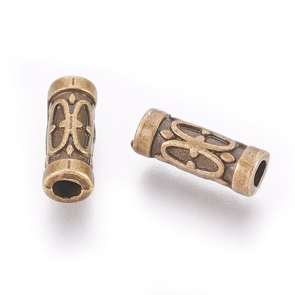 Tibetan Style Alloy Tube Beads