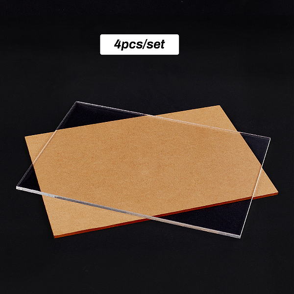 

PandaHall Acrylic Transparent Pressure Plate, Rectangle, Clear, 17.7x12.9x0.92cm/25.5x20.3x0.64cm, 4pcs/set Acrylic Clear