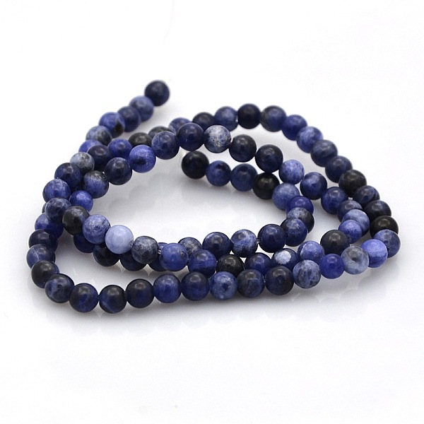 

PandaHall Natural Sodalite Round Beads Strands, 4mm, Hole: 1mm, about 102pcs/strand, 15.7 inch Sodalite Round