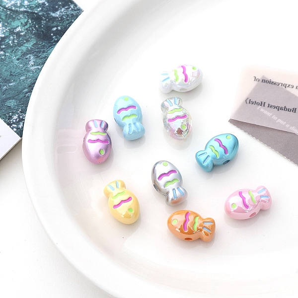 

PandaHall Opaque Acrylic Beads, Fish, Mixed Color, 13.5x21.7x11.4mm, Hole: 3.5mm Acrylic Fish Multicolor