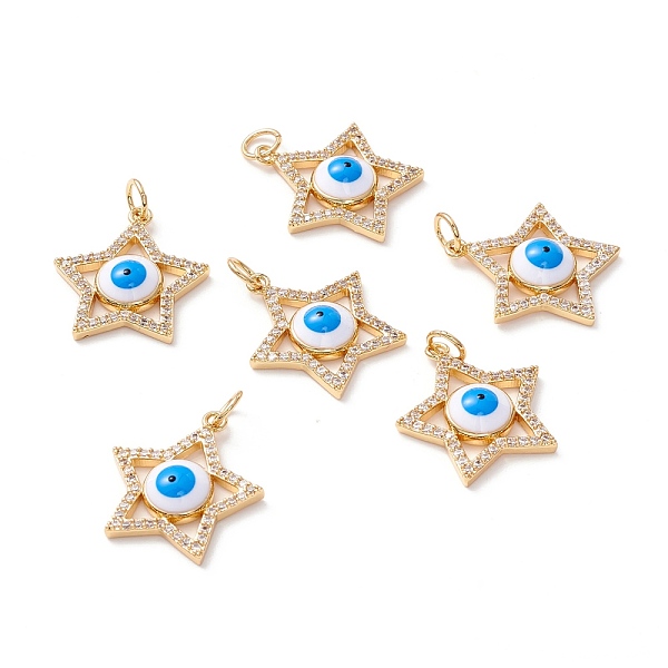 

PandaHall Brass Micro Pave Clear Cubic Zirconia Pendants, with Enamel and Jump Ring, Long-Lasting Plated, Lead Free & Cadmium Free & Nickel...