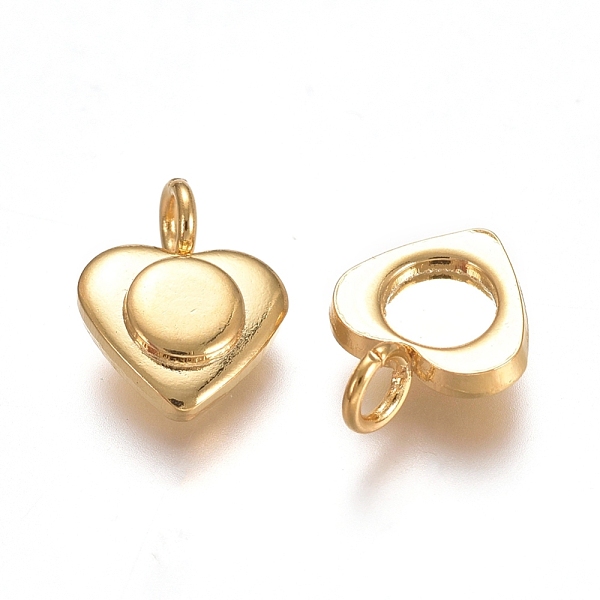 

PandaHall 304 Stainless Steel Pendant Cabochon Settings, Heart, Golden, Tray: 4mm, 10x7.8x2~3.5mm, Hole: 2mm 304 Stainless Steel Heart