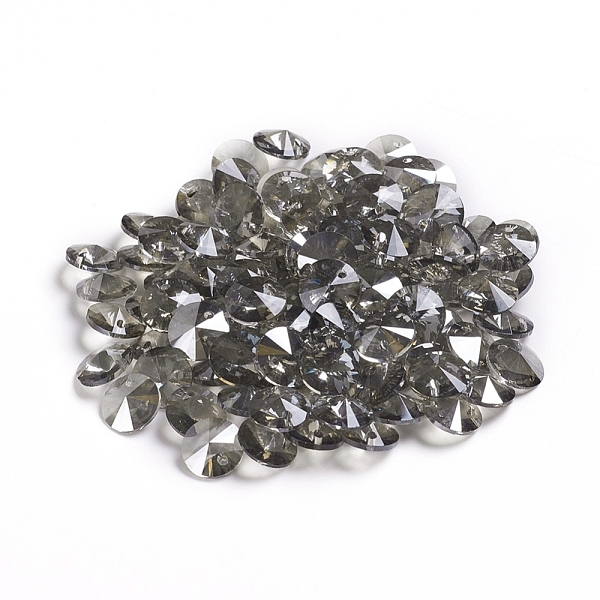 

PandaHall Glass Charms, Faceted, Cone, Gray, 8x4mm, Hole: 1~1.2mm Glass Cone Gray
