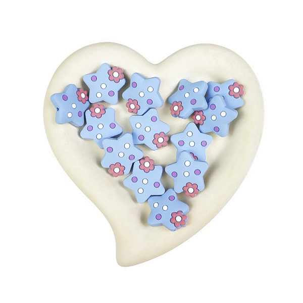 

PandaHall Star Food Grade Eco-Friendly Silicone Beads, Chewing Beads For Teethers, DIY Nursing Necklaces Making, Light Sky Blue, 27x27mm...