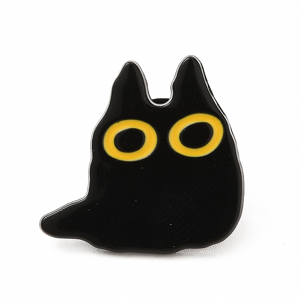 

PandaHall Cat Theme Enamel Pin, Electrophoresis Black Alloy Brooch for Backpack Clothes, Black, 20x21.5x1mm Alloy+Enamel Black