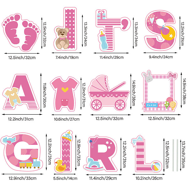 

PandaHall Plastic Yard Signs Display Decorations, for Outdoor Garden Decoration, Word, Pink, 323x323x4mm Plastic Mixed Shapes Pink