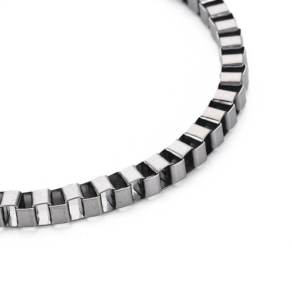 

PandaHall Alloy Box Chain Bracelet for Men Women, Antique Silver, Inner Diameter: 2-1/4 inch(5.7cm) Alloy