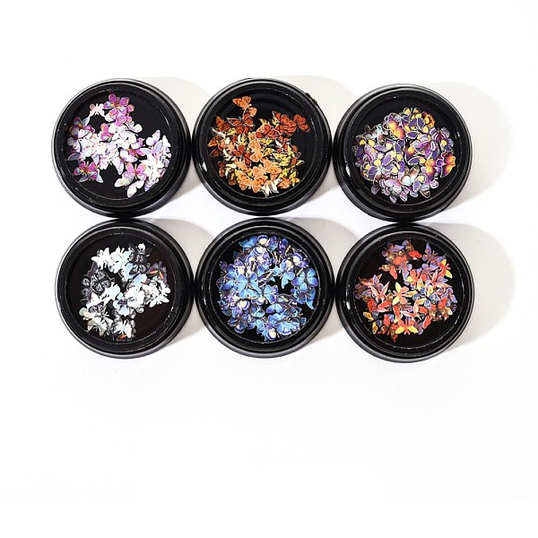 

PandaHall Paper Cabochons, Nail Art Decorations, Lifelike Butterfly, Mixed Color, 4~8x5~10x0.1mm, about 50pcs/box, 6box/set Paper Butterfly..., Multicolor