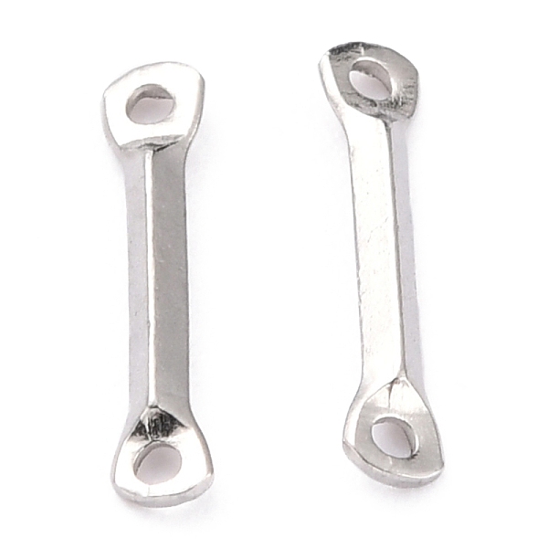 

PandaHall 201 Stainless Steel Links Connectors, Bar Links, Stainless Steel Color, 11x1.3x1.3mm, Hole: 0.9mm 201 Stainless Steel Others