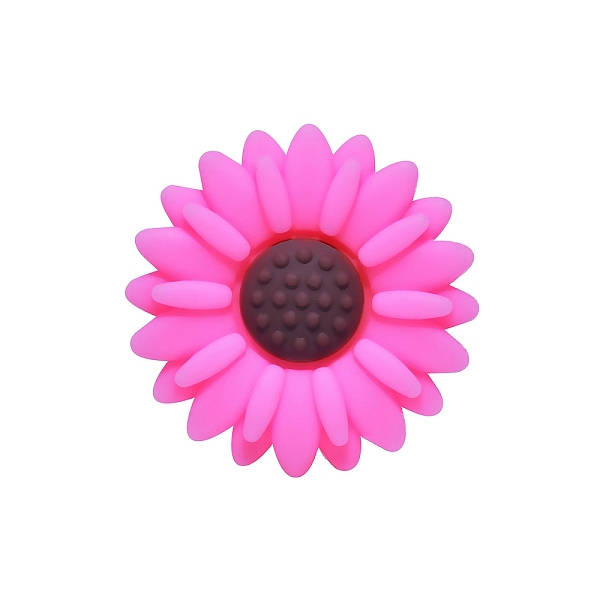 

PandaHall Food Grade Eco-Friendly Silicone Focal Beads, Chewing Beads For Teethers, DIY Nursing Necklaces Making, Daisy, Magenta, 20x20mm..., Pink