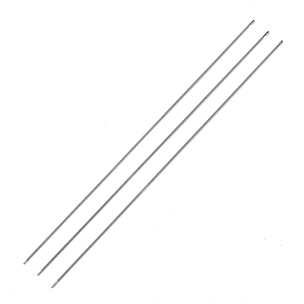 

PandaHall Steel Beading Needles with Hook for Bead Spinner, Curved Needles for Beading Jewelry, Stainless Steel Color, 17.8x0.08cm Steel