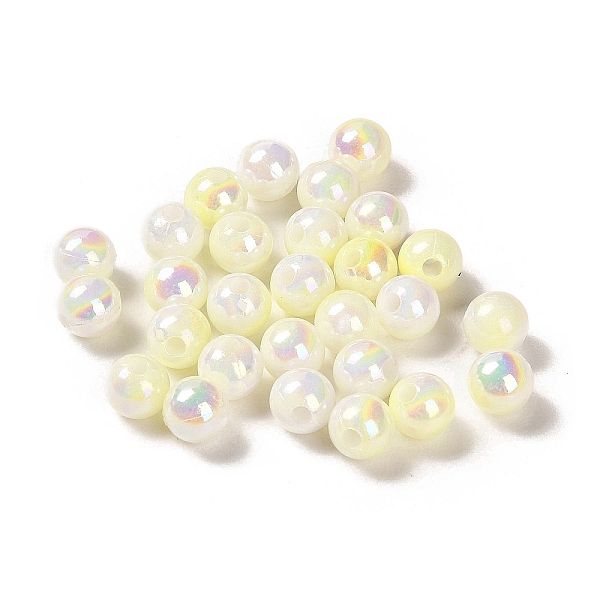 

PandaHall Opaque Acrylic Beads, Gradient Colorful, Round , Champagne Yellow, 6mm, Hole: 1.8mm, about 5000pcs/500g Acrylic Round