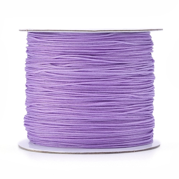 

PandaHall Nylon Thread, Nylon Jewelry Cord for Custom Woven Jewelry Making, Medium Purple, 0.6mm, about 142.16 yards(130m)/roll Nylon Purple
