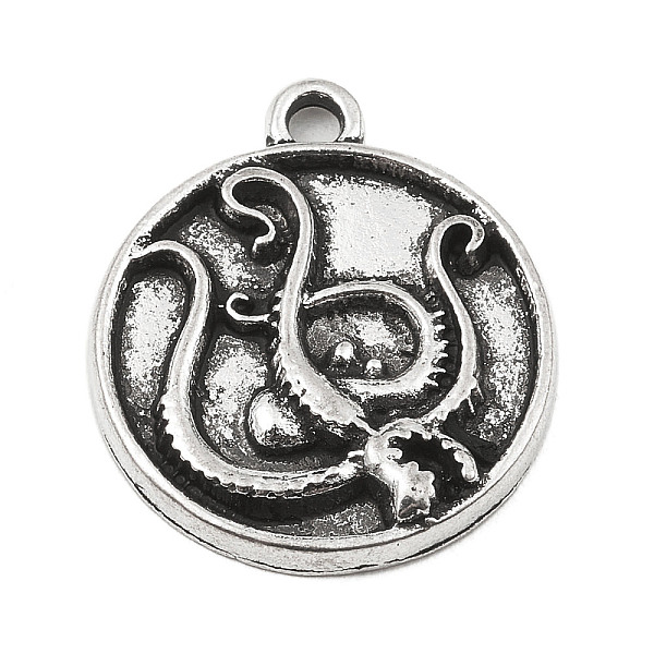 

PandaHall DIY Alloy Pendants, Flat Round with Ocean Series, Octopus, 20x17x2.5mm, Hole: 1.8mm Alloy Octopus
