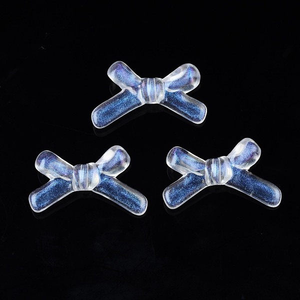 

PandaHall Transparent Acrylic Beads, Glitter Powder, Bowknot, Clear, 19x32.5x6mm, Hole: 1.8mm, about 400pcs/500g Acrylic Bowknot Clear