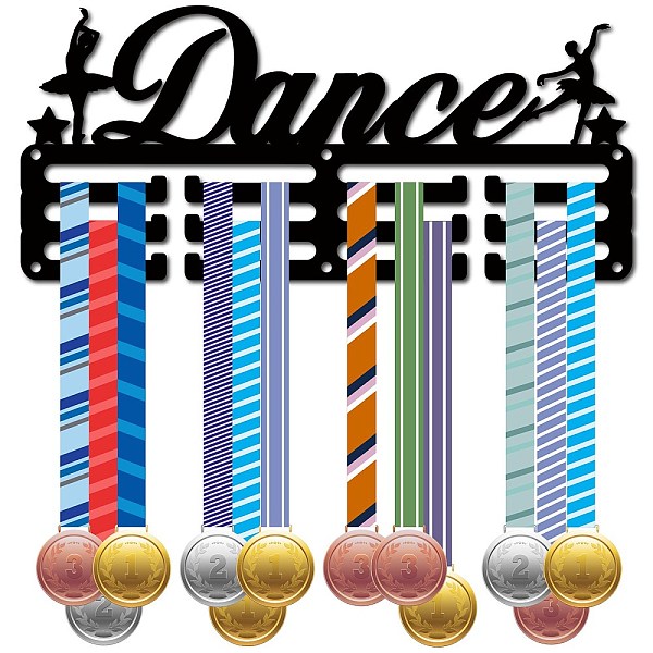 

PandaHall CREATCABIN Dance Medal Holder Medal Hangers Medal Rack Display Sports Metal Hanging Awards Iron Small Mount Awards for Wall Home..., Black