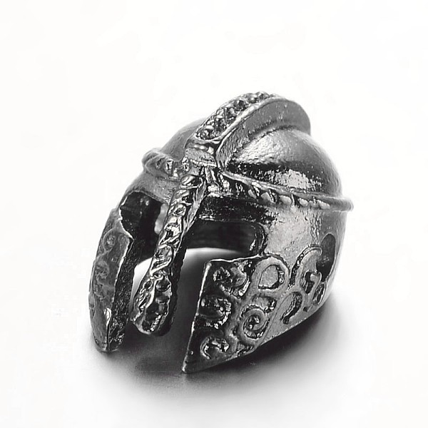 

PandaHall Tibetan Style Alloy Beads, Gladiator Helmet Charms, Gunmetal, 15x10x9mm, Hole: 2mm Alloy Others