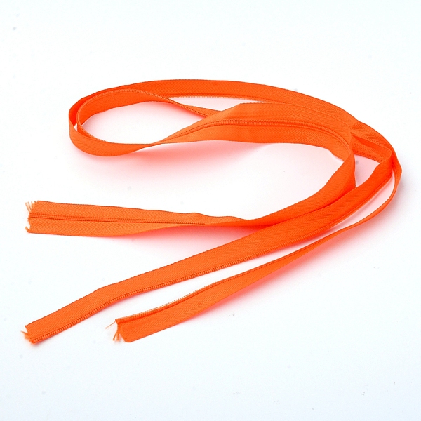 

PandaHall Nylon Invisible Zipper Fastener, for Clothes DIY Sewing Accessories, Orange, 91.4x2.6x0.2cm Nylon Orange
