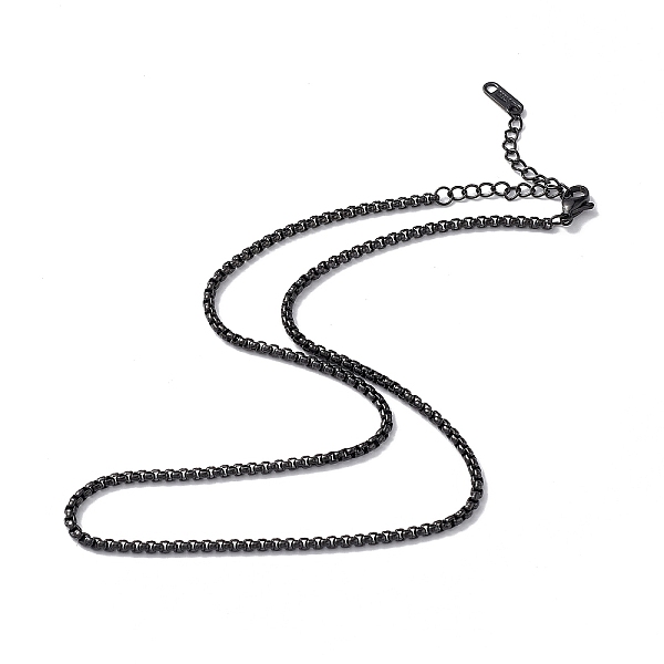 

PandaHall 304 Stainless Steel Box Chain Necklace for Men Women, Gunmetal, 15.98 inch(40.6cm) 304 Stainless Steel