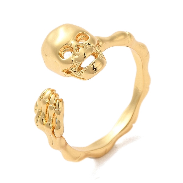 

PandaHall 304 Stainless Steel Open Cuff Rings, Jewely for Women, Real 18K Gold Plated, Skull, Inner Diameter: 16.8mm 304 Stainless Steel...
