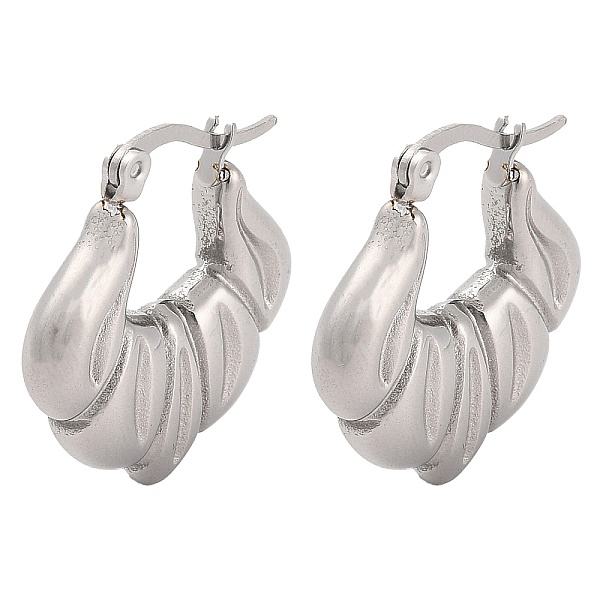 

PandaHall 304 Stainless Steel Hoop Earrings, Teardrop, Stainless Steel Color, 25x23.5x5mm. 304 Stainless Steel Teardrop