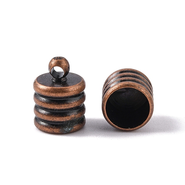 

PandaHall Brass Cord Ends, Nickel Free, Red Copper, 11x8mm, Hole: 1mm Brass
