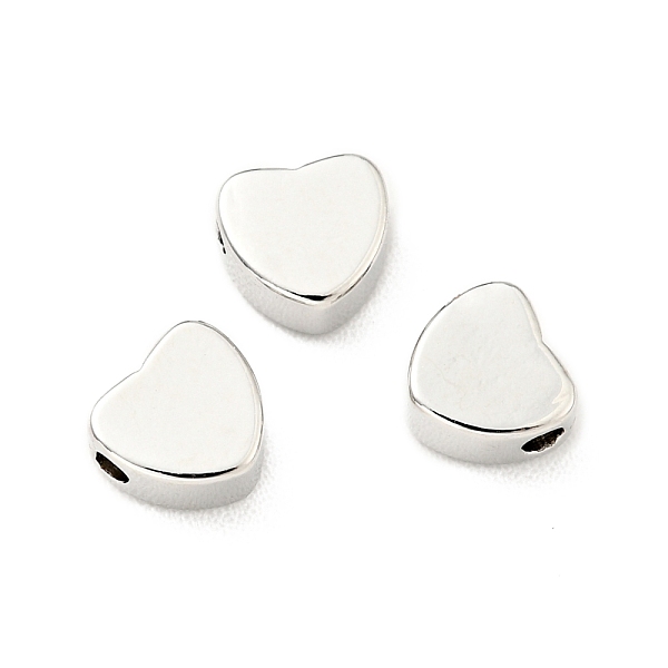 

PandaHall Brass Beads, Cadmium Free & Lead Free, Heart, Platinum, 4.5x5x2.5mm, Hole: 1.2mm Brass Heart