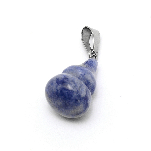 

PandaHall Natural Sodalite Pendants, with Platinum Plated Brass Bails, Gourd, 22.5x13mm, Hole: 4x7.5mm Sodalite Vegetables