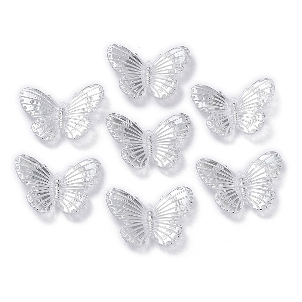 

PandaHall Transparent Acrylic Pendants, Butterfly, Silver, 30x40x3mm, Hole: 1.6x1.5mm, about 250pcs/500g Acrylic Butterfly Silver