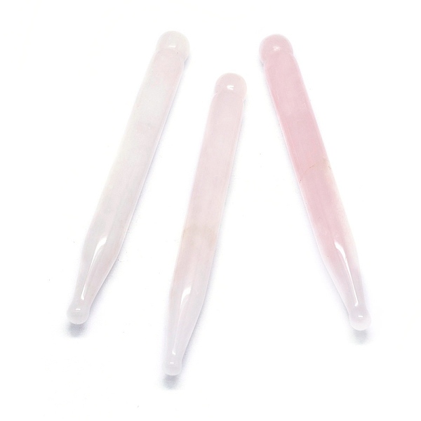 

PandaHall Natural Rose Quartz Massage Sticks, Massage Wand, Massage Tools, Stick, 117x12mm Rose Quartz Column