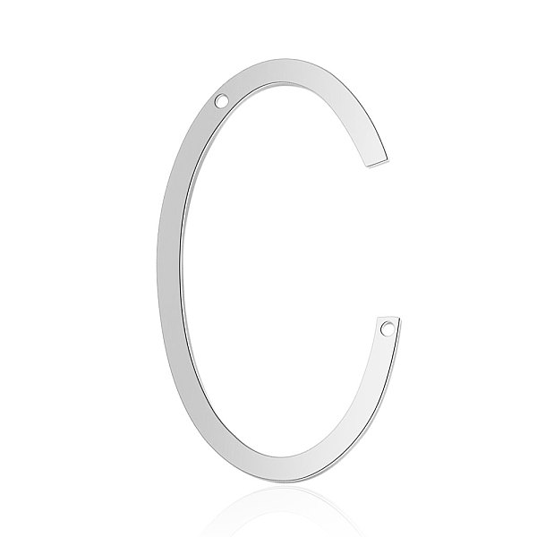 

PandaHall 201 Stainless Steel Links connectors, Letter, Stainless Steel Color, Letter.C, 37x21x1mm, Hole: 1mm 201 Stainless Steel Letter C