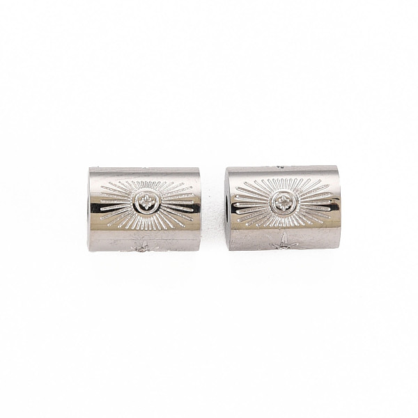 

PandaHall 304 Stainless Steel Beads, with Rhinestone, Column with Sun & Star, Stainless Steel Color, 8x6mm, Hole: 1.8mm 304 Stainless Steel...
