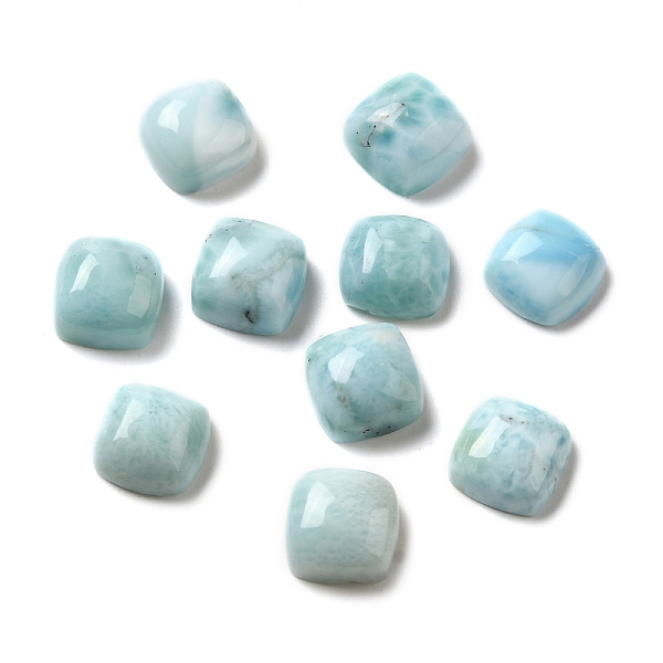 

PandaHall Natural Larimar Cabochons, Square, 8x8x4~4.5mm Larimar Square