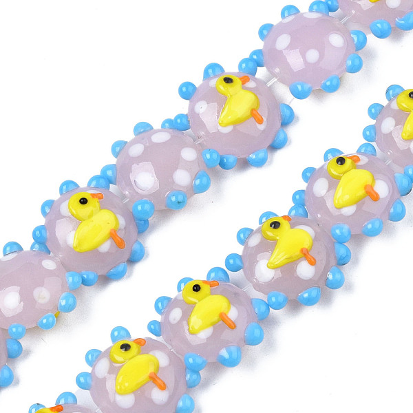 

PandaHall Handmade Bumpy Lampwork Beads Strands, Duck, Pink, 20~21x17~19x9.5~10mm, Hole: 1.6mm, about 30pcs/strand, 18.50 inch~18.90 inch...