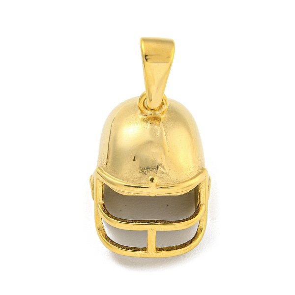 

PandaHall Ion Plating(IP) 304 Stainless Steel Pendants, Helmet Charm, Golden, 25.5x18x22mm, Hole: 9.5x5mm 304 Stainless Steel Others