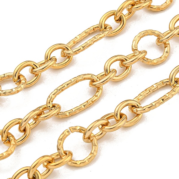 

PandaHall 10M Ion Plating(IP) 304 Stainless Steel Figaro Chains, Unwelded, with Spool, Real 18K Gold Plated, 9.5~19.5x8~11.5x2mm 304...