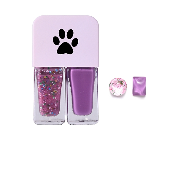 

PandaHall 12ml Two Tone Nail Polish, for Nail Art Design, Quick-drying, Nail Art Accessories, Plum, 60x36x18mm Carved Nail Gel Purple