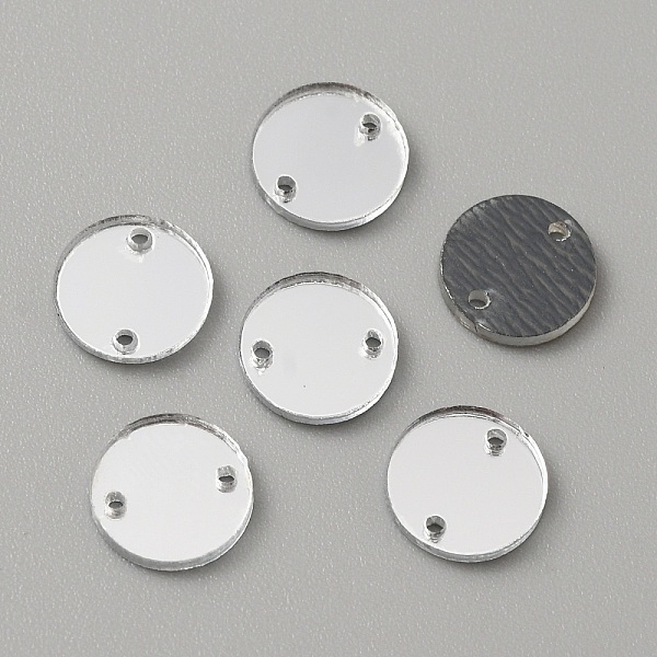 

PandaHall Flat Round Acrylic Mirror Sew on Rhinestone, Garments Accessories, 2-Hole Links, Silver, 10x1.3mm, Hole: 1mm Acrylic Flat Round...