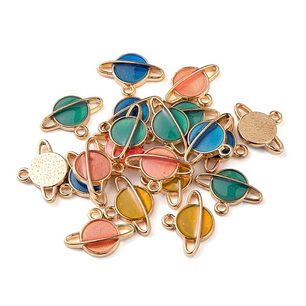 

PandaHall 20Pcs 4 Colors Alloy Enamel Pendants, Planet, Light Gold, Mixed Color, 12x16.5x3mm, Hole: 1.6mm, 5pcs/color Alloy+Enamel Planet..., Multicolor