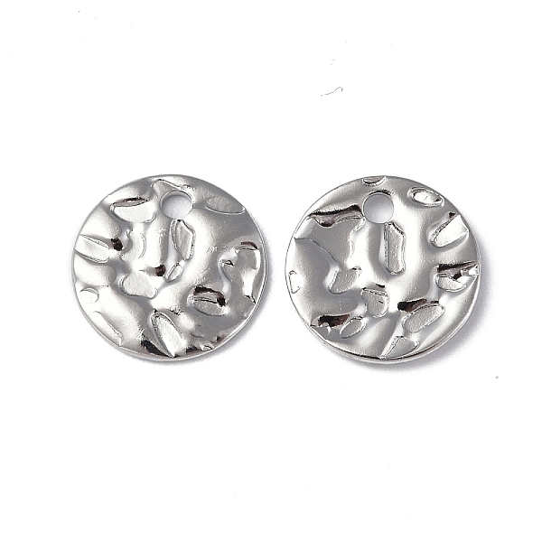 

PandaHall 304 Stainless Steel Charms, Textured, Flat Round Charm, Stainless Steel Color, 10x1mm, Hole: 1.4mm 304 Stainless Steel Flat Round