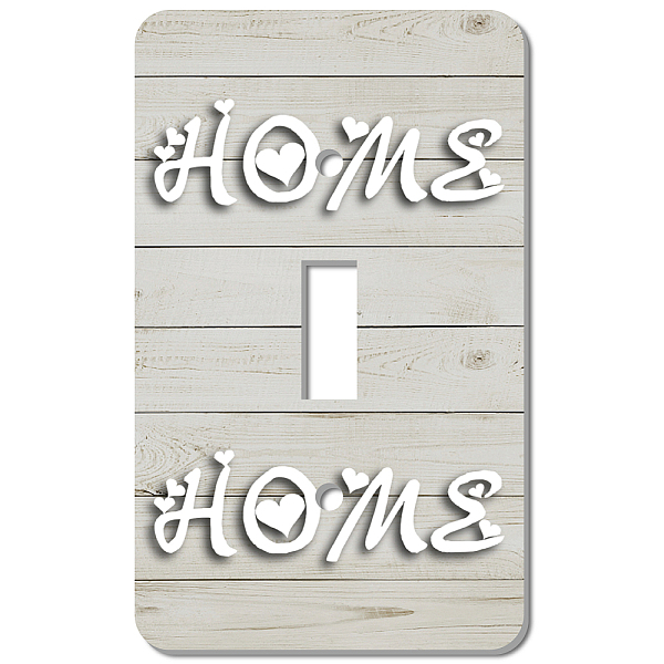 

PandaHall CREATCABIN 2Pcs Acrylic Light Switch Plate Outlet Covers, with Iron Screws, Wall Switch Plates Decoration, Rectangle, Word HOME...