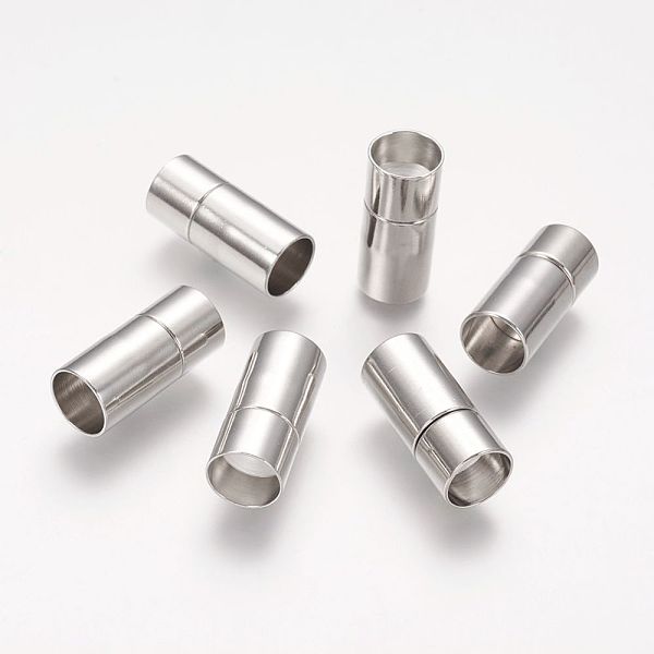 

PandaHall Brass Bayonet Clasps, Platinum Color, 21x9.5mm, Hole: 8mm Brass