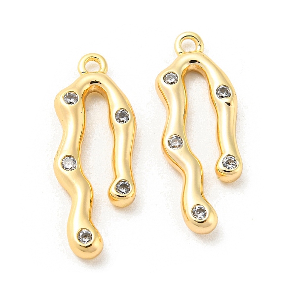 

PandaHall Brass Micro Pave Cubic Zirconia Pendants, Real 18K Gold Plated, 20x7.5x2mm, Hole: 1.2mm Brass+Cubic Zirconia Others Clear