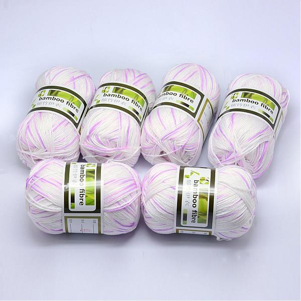 

PandaHall Soft Baby Yarns, with Bamboo Fibre and Silk, Slate Blue, 1mm, about 140m/roll, 50g/roll, 6rolls/box Bamboo Fiber+Silk Blue